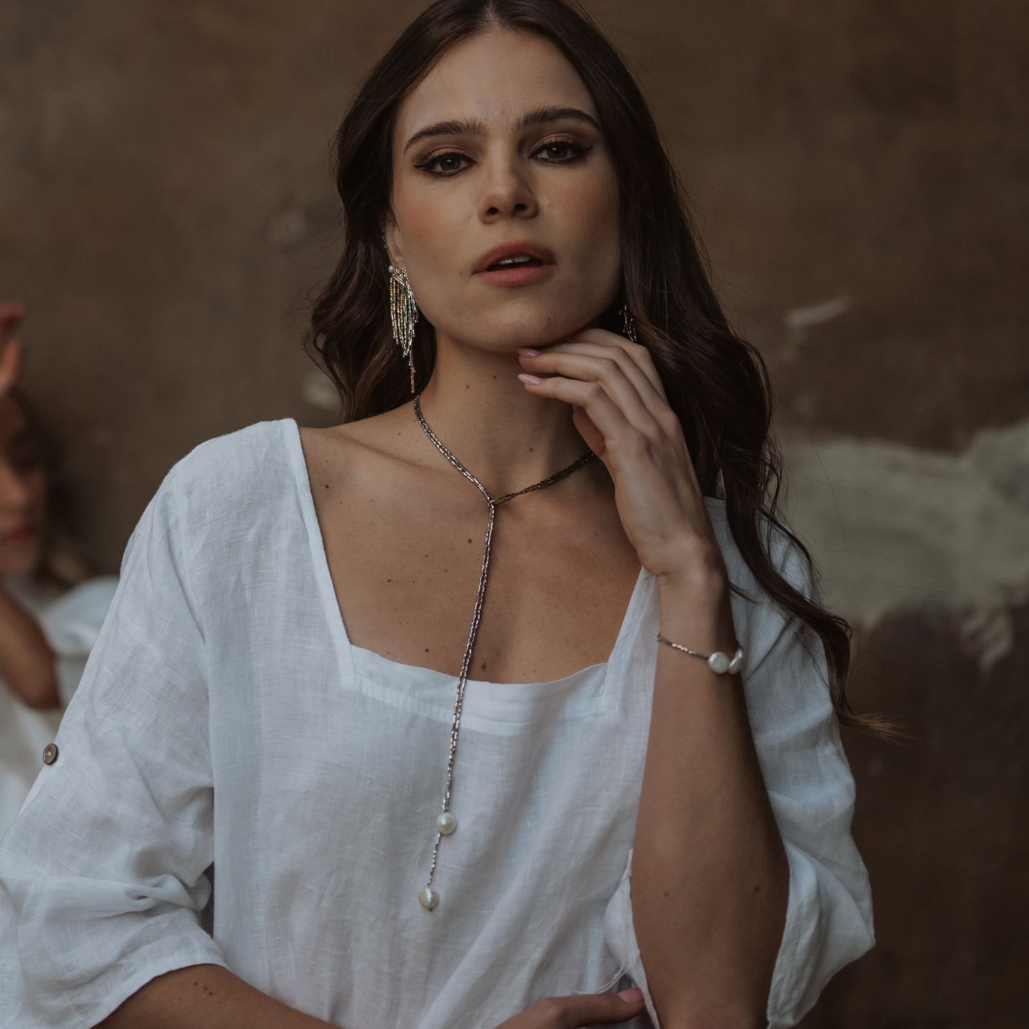 COLLAR BRILLO ORO BLANCO