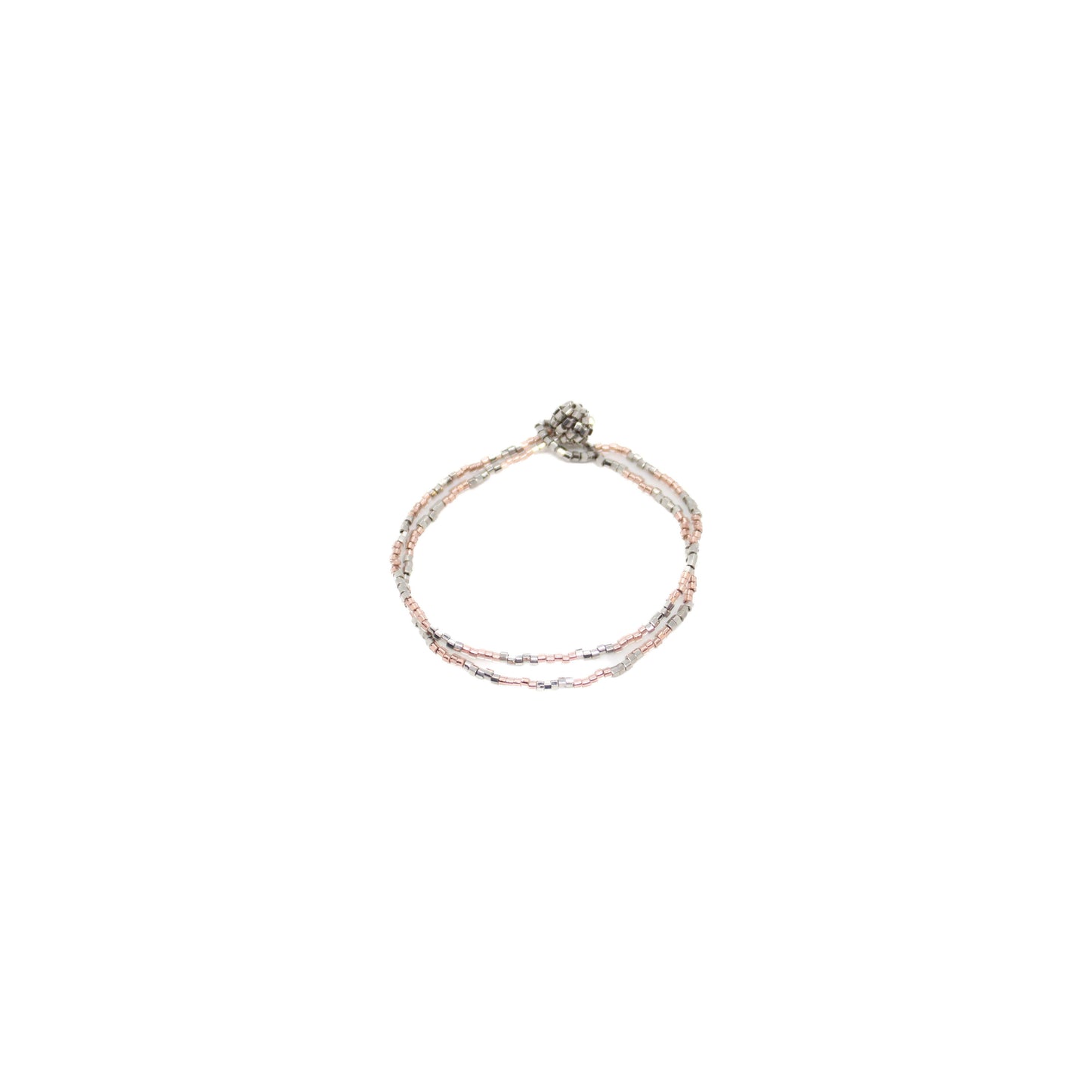 PULSERA DALIA ROSA CON ORO BLANCO 24K