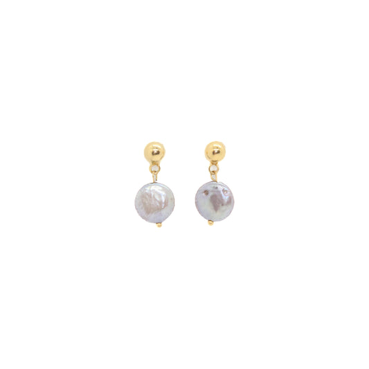 ARETES PERLA GRIS