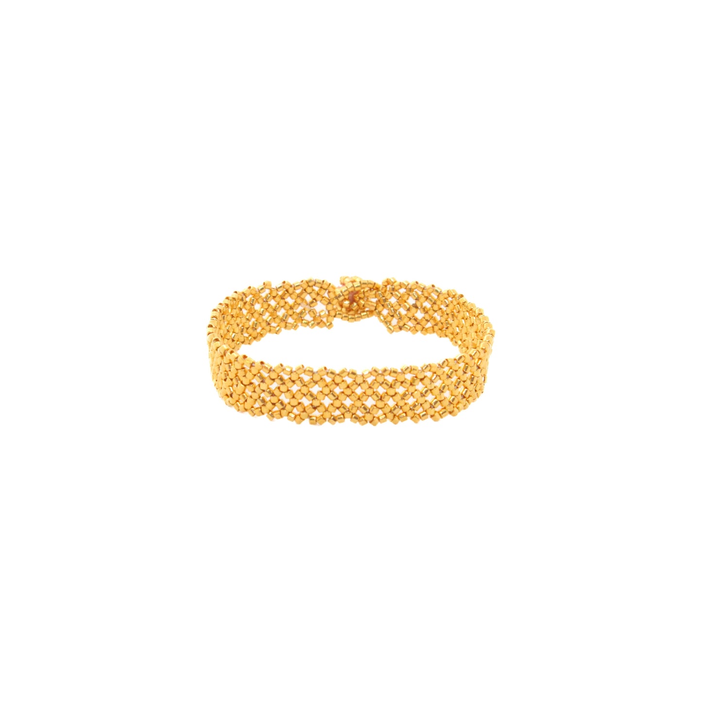 PULSERA LUZ 1CM BAÑADA ORO